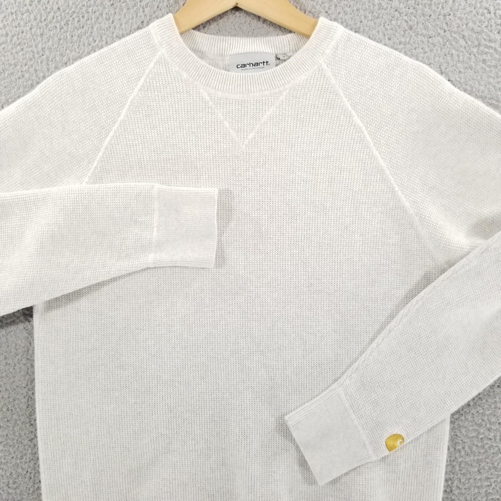 Carhartt WIP Sweater Men Small Chase Waffle Thermal Crew Raglan Work In Progress